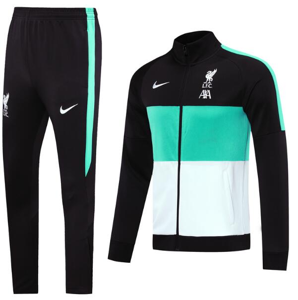 Liverpool Black White Training Kits Jacket with Pants 2020/21